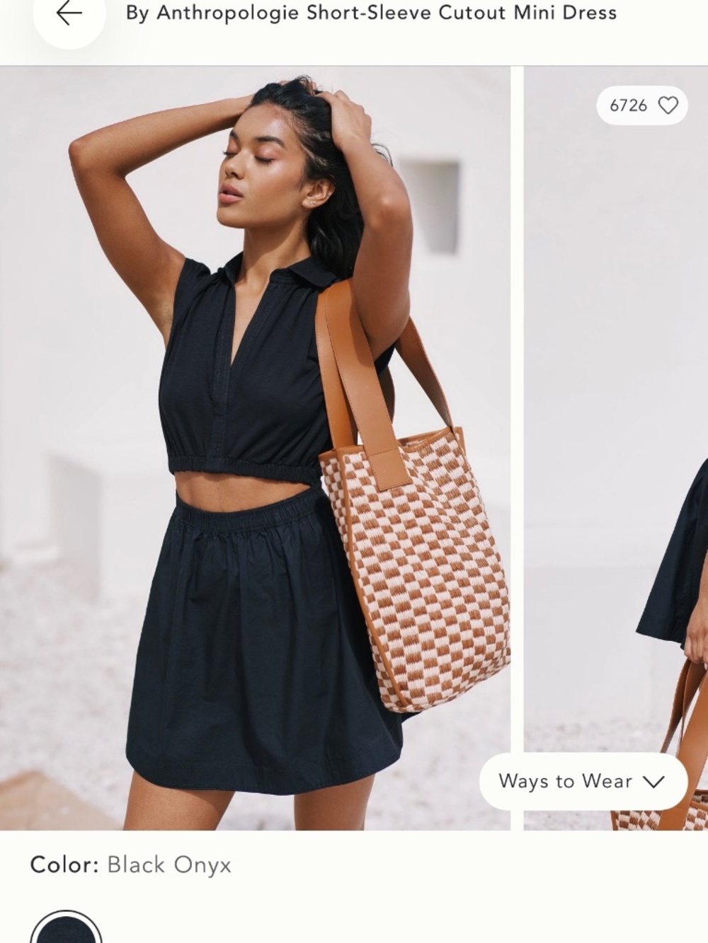 Anthropologie Cut Out Mini Dress